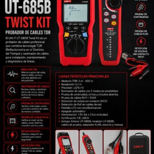 UNI-T| UT-685B TWIST KIT PROBADOR DE CABLES TDR