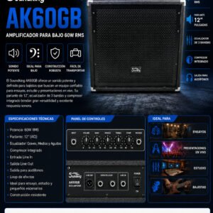 SOUNDKING AK60GB Amplificador para bajo 60W RMS
