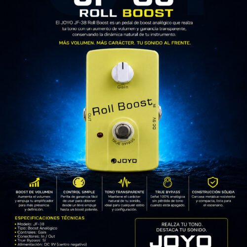 JOYO JF-38 ROLL BOOST Pedal de Efecto