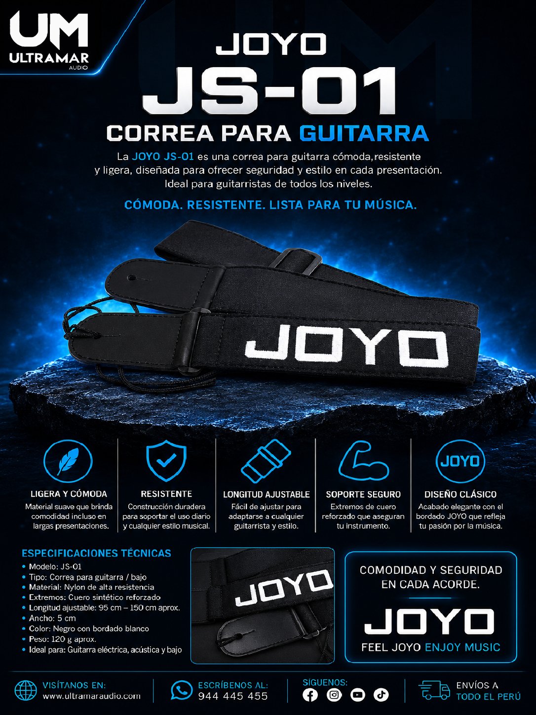 JOYO JS-01 Correa para Guitarra