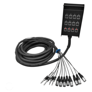 SOUNDKING  AH202/10M MEDUSA 12 VIAS (8 JACK XLR + 4 JACK STEREO 6.35MM) 10M CON FUNDA