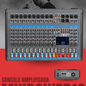 MACKENZIE MIXPOWER 12 Consola Amplificada de 13 Canales