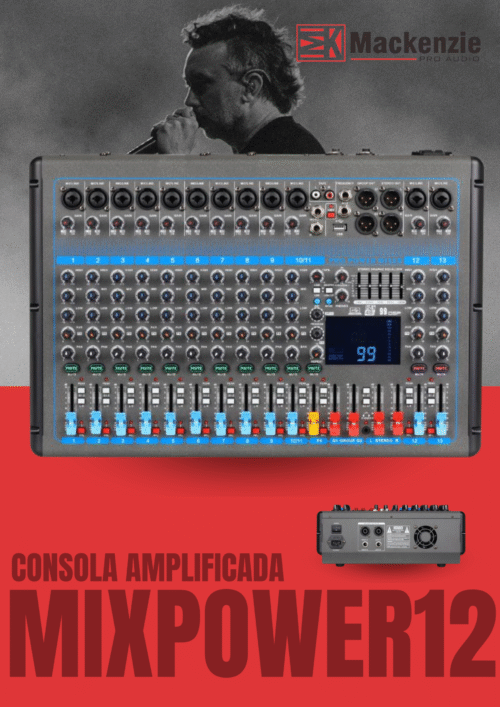 MACKENZIE  MIXPOWER 12    Consola Amplificada de 13 Canales