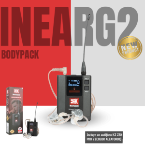 MACKENZIE Bodypack In ear G2 Rackeable (Incluye KZ ZSN Pro2 Color Aleatorio)