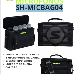 Gator SH-MICBAG-04, bolsa de transporte acolchada para micrófonos