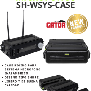 GATOR SH-WSYS-CASE stuche rígido compacto y acolchado
