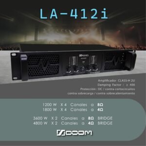 SOOOM |LA-412i | amplificador de potencia máxima de 9600-W
