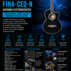 PALMER FINA-CEQ-N Guitarra Electroacústica