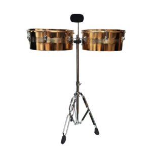CASARES FTB-100G Timbal Dorado14″ + 15″ con baquetas y campana (NO STAND)