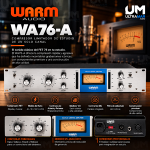 Warm Audio WA76-A – Compresor FET discreto de un solo canal