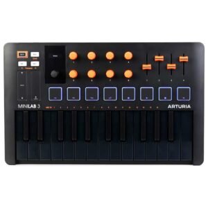 Arturia MiniLab 3 Black/Orange  Controlador Midi de 25 teclas delgadas
