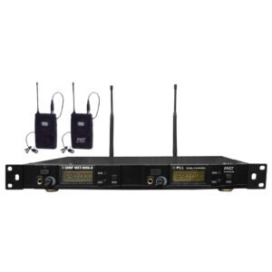 MXT-9006-S Micrófono inalámbrico dual UHF solapero