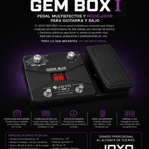 JOYO GEM-BOX-I Procesador multiefecto para guitarra GEM BOX