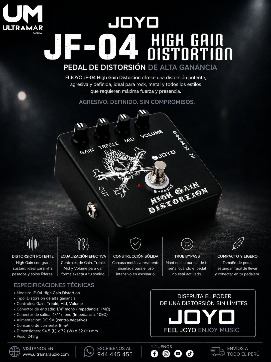 JOYO JF-04 Efecto «HIGH GAIN DISTORTION»