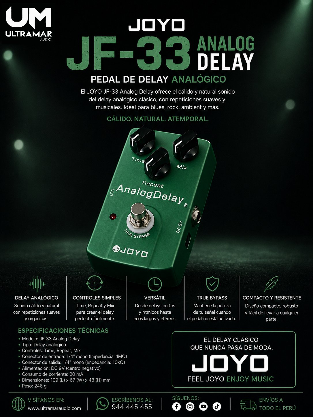 JOYO JF-33 Efecto «ANALOG DELAY»