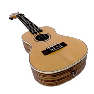 VOZZEX  VZ-UKSZ/23 UKELELE BICOLOR (NATURAL/ATIGRADO) 23″ CONCIERTO C/FUNDA