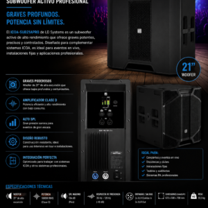 LD Systems ICOA PRO SUB 21 A Subwoofer Activo 21" Profesional
