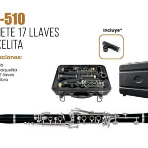 RISETONE JBCL-510  CLARINETE 17 LLAVES DE BAKELITA