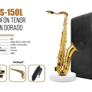 RISETONE JBTS-150L  SAXOFON TENOR, COLOR LATON DORADO, TECLAS LACADAS