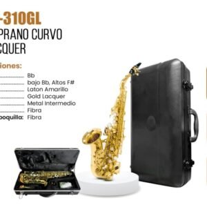 RISETONE   JBSSC-310GL  SAXO SOPRANO CURVO GOLD LACQUER
