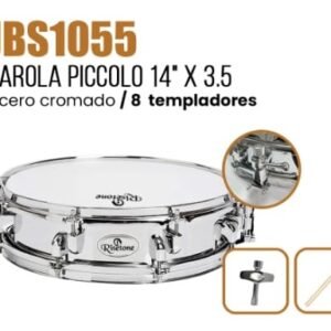 RISETONE  JBS1055 TAROLA PICCOLO ACERO CROMADO 14" x 3.5" C/BAQUETA