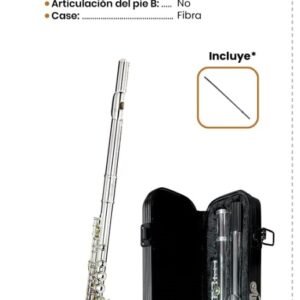 RISETONE  JBFL-6237S FLAUTA TRAVERSA CROMADA