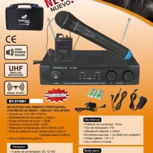 BATBLACK BT-27HB1 micrófono inalámbrico UHF