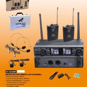 BATBLACK BT-D332BP micrófono inalámbrico UHF