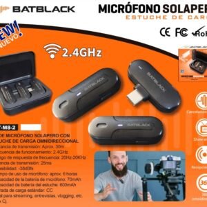 BATBLACK BT-M8-2 micrófonos solaperos