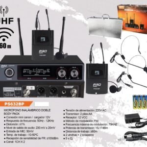 PRO SERIES PS362BP   MICROFONOS INALAMBRICOS