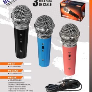 PRO SERIES PS-33    PS-33AZ   PS-33R  MICROFONOS  DINAMICOS