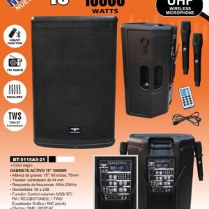 BATBLACK BT-5015A5-21 ALTAVOZ AMPLIFICADO 15"