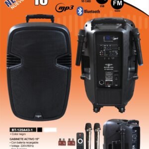 BATBLACK BT-125A43-1 ALTAVOZ AMPLIFICADO 15"