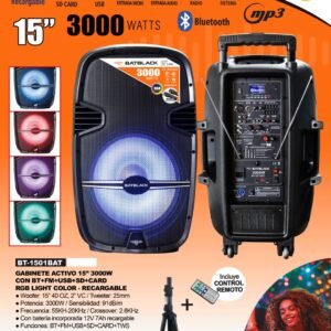 BATBLACK BT1501-BAT KID PARLANTE AMPLIFICADO