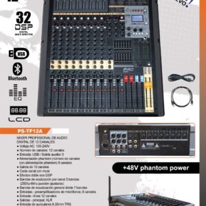 PRO SERIES PS-TF12A   MIXER DIGITAL DE AUDIO 12 CANALES