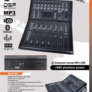 PRO SERIES PS-P12G CONSOLA DIGITAL DE AUDIO