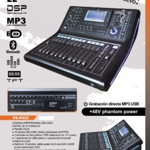 PRO SERIES PS-PX22 CONSOLA DIGITAL DE AUDIO
