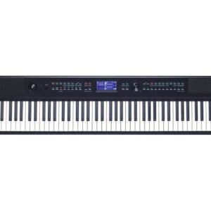 MEDELI SP-A500/BK Piano de escenario digital compacto, 88 teclas con acción de martillo (GAC), estilos, BT, 4 x 23 W, negro