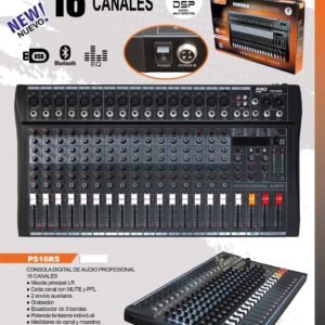 PRO SERIES PS16RS CONSOLA DIGITAL DE AUDIO 16 CANALES