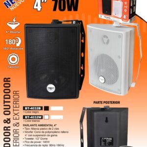 BATBLACK BT-4032B & BT-4032W PARLANTE AMBIENTAL 70W