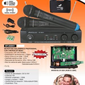 BATBLACK BT-26DH1 micrófono inalámbrico UHF