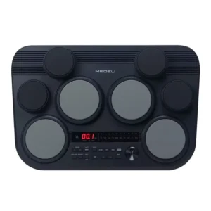 MEDELI DD225 Tambor de mesa con 7 pads, sensible al tacto, 2 pedales de pad, incluye baquetas, biblioteca de sonidos