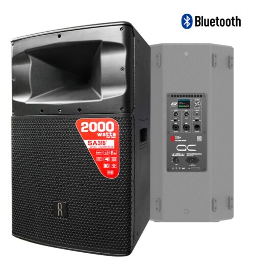 COMBO AUDIOCENTER SA315+ CON MEZCLADORA MRS STUDIO 12FX Y PEDESTALES - Imagen 2