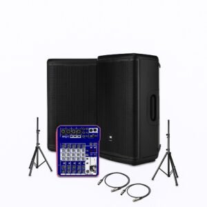 COMBO JBL EON 715 CON MEZCLADORA MRS ESTUDIO 12FX Y PEDESTALES