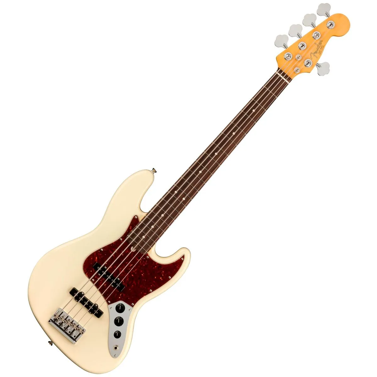 Fender American Professional II V Jazz Bass Palorosa - Olympic White Bajo Electrico