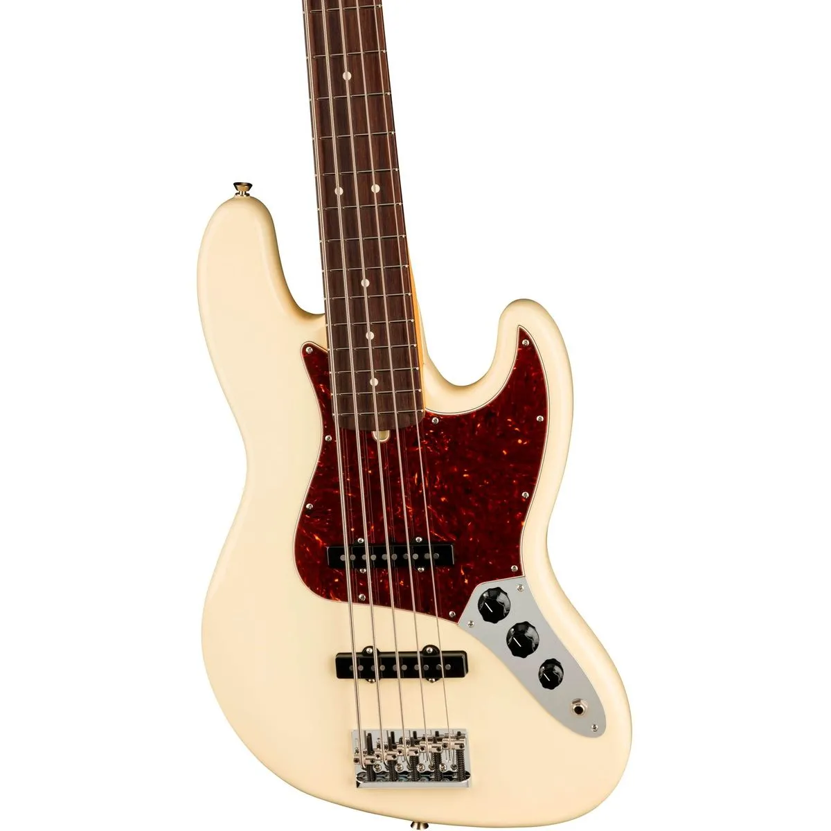 Fender American Professional II V Jazz Bass Palorosa - Olympic White Bajo Electrico - Imagen 2