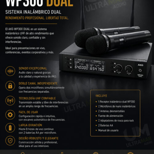 AKG WP300 DUAL Sistema inalambrico dual