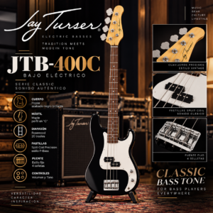 JAY TURSER JTB-400C BK AU BAJO ELÉCTRICO NEGRO