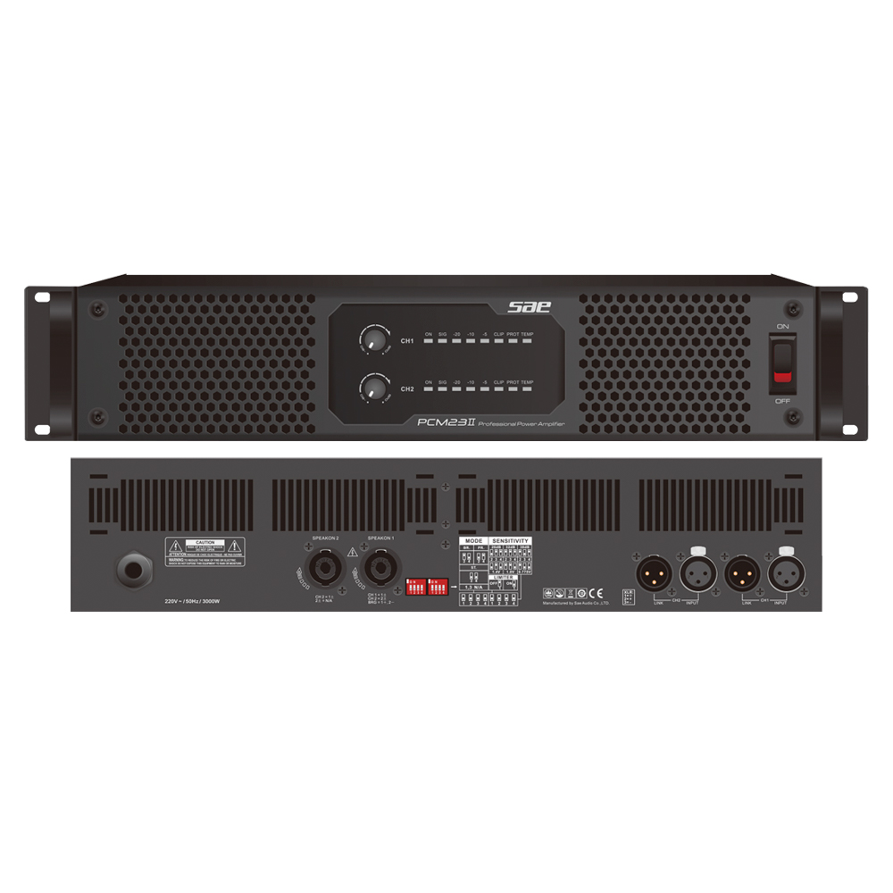 SAE PCM23II POWER LIGHT 6000W x 2* 2 OHM CLASS I™ – NEUTRIK SPEAKON NL4