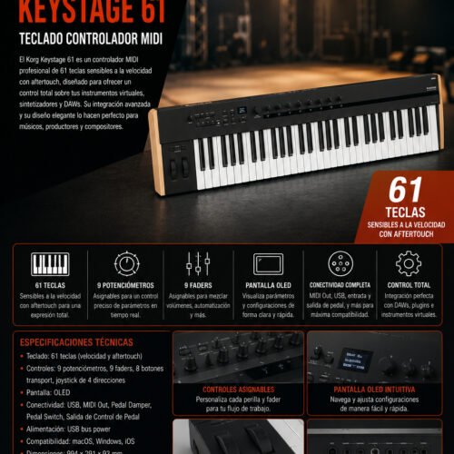 Korg Keystage 61 Teclado Controlador MIDI